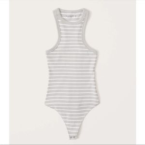 ABERCROMBIE Striped Ribbed Bodysuit NWOT